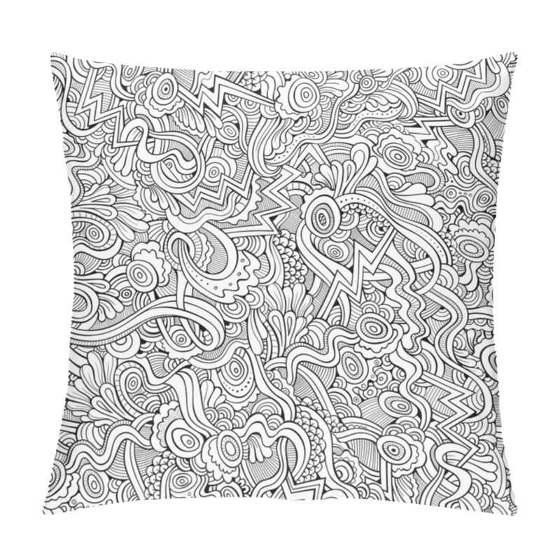 Personality  Abstract Vector Decorative Ethnic Hand Drawn Seamless Pattern Pillow Covers