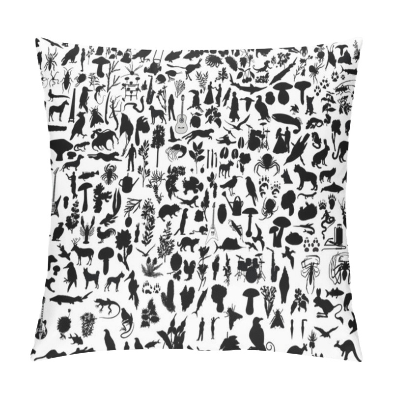 Personality  Collage Silhouettes Pillow Covers