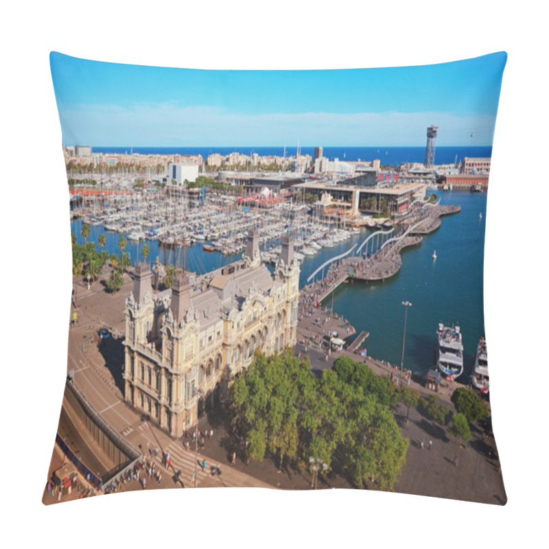 Personality  Port De Barcelona, Spain Pillow Covers