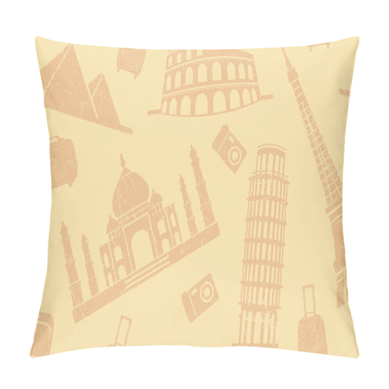 Personality  Travel Seamless Background Pillow Covers