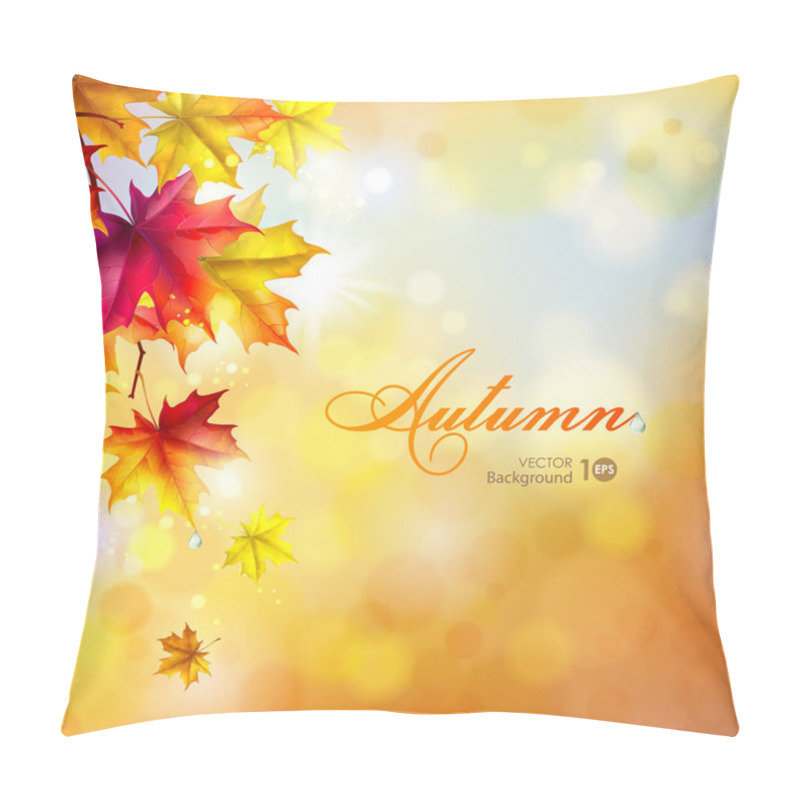 Personality  Abstract Autumn Background With Leaves. Pillow Covers