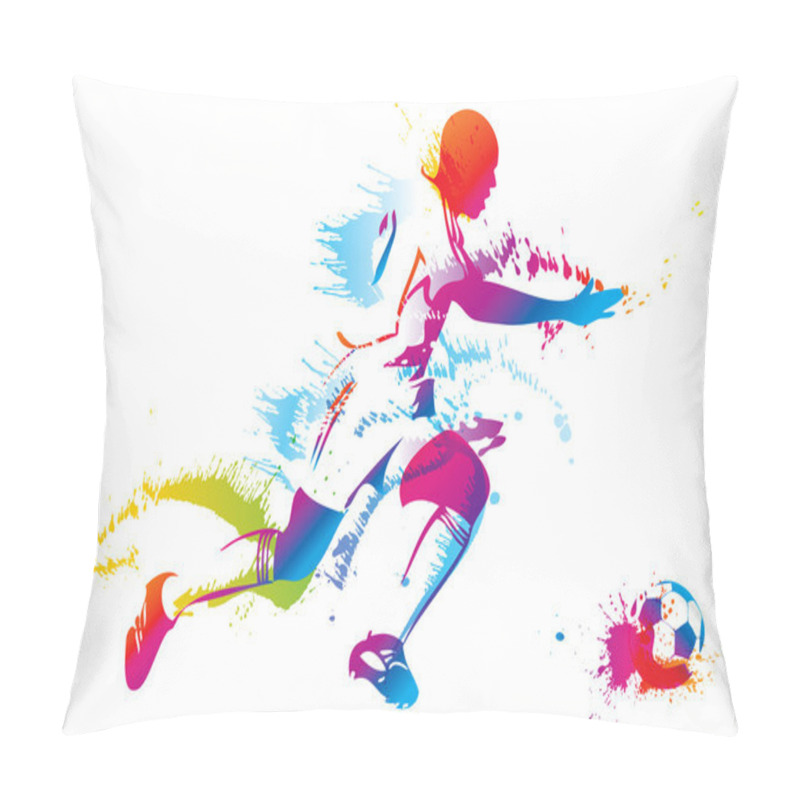 Personality  Soccer Player Kicks The Ball Pillow Covers