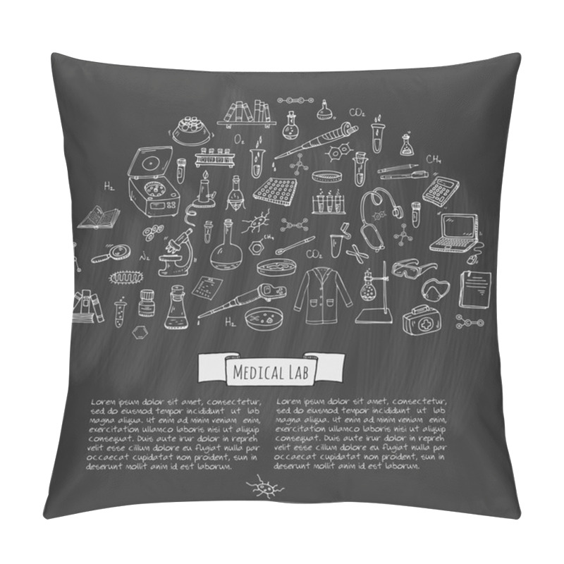 Personality  Medical Lab Icons Set Pillow Covers