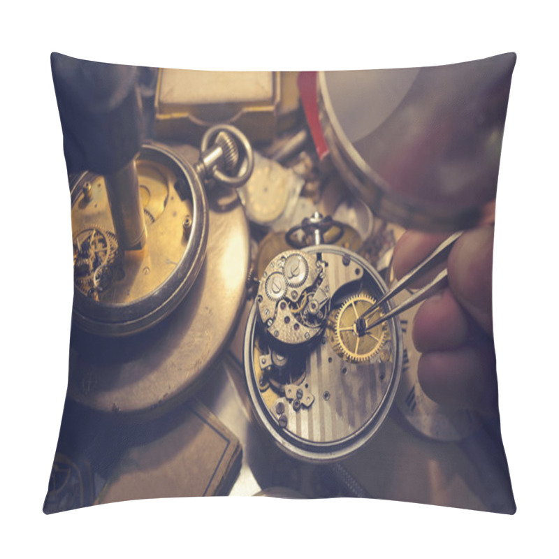 Personality  Watch Makers Craftmanship Pillow Covers