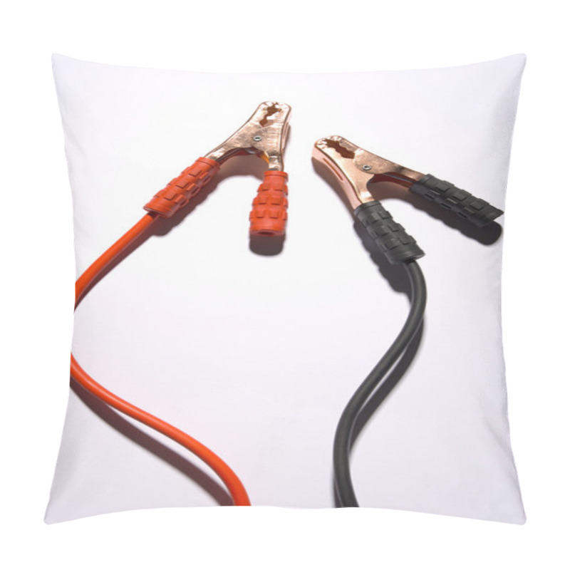 Personality  Positive And Negative Jumper Cables Pillow Covers