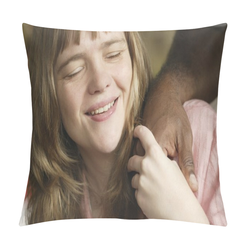 Personality  Girl Holding Comforting Hand Of Someone Pillow Covers