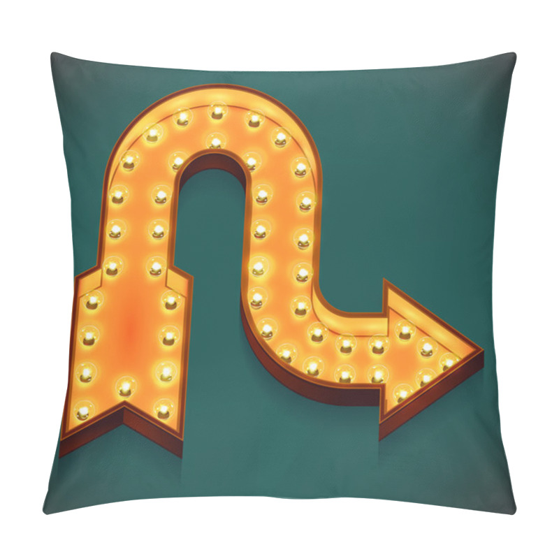 Personality  Arrow  With Electric Bulbs. Pillow Covers