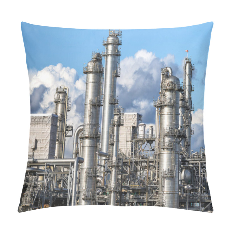 Personality  Pipe Work Of An Oil Refinery Plant. Pillow Covers