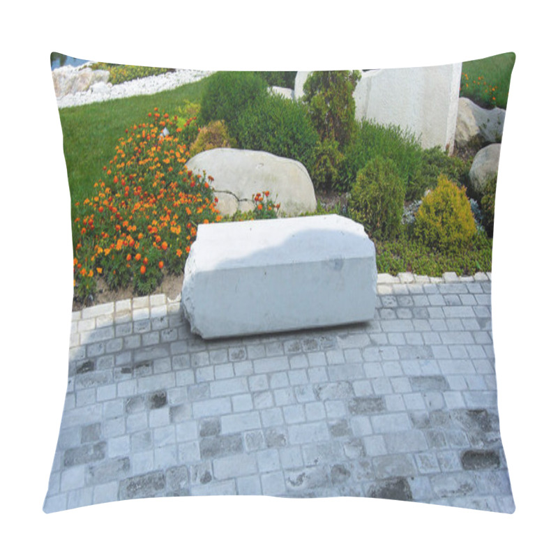 Personality  Concrete Block Paving Of Garden Pathway  Pillow Covers