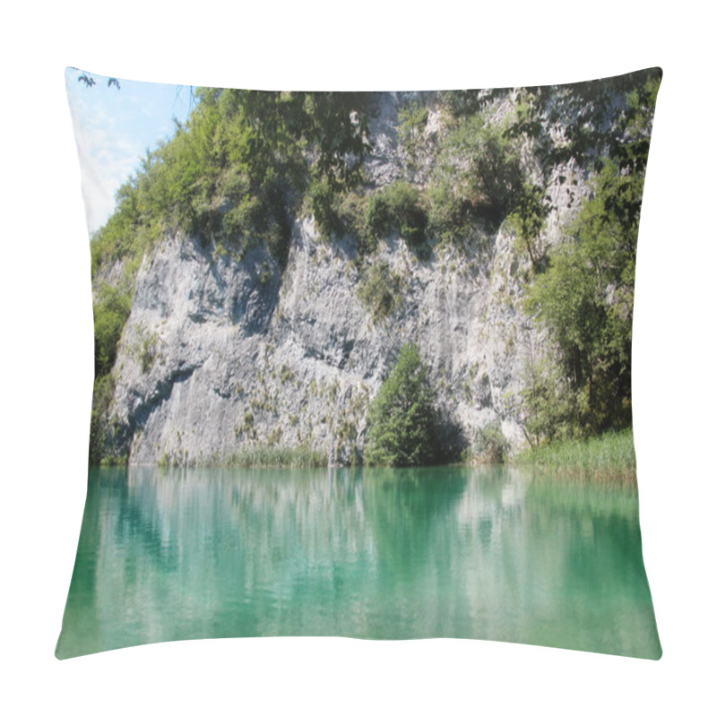 Personality  Beautiful Landscapes Waterfall, Rock Walls, Stunning Nature Views In National Park Plitvice Lakes - Plitvička Jezera, Croatia Pillow Covers