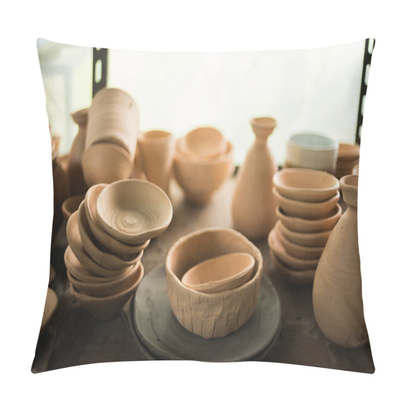 Personality  Rustic Handmade Ceramic Clay Brown Terracotta Cups Pillow Covers