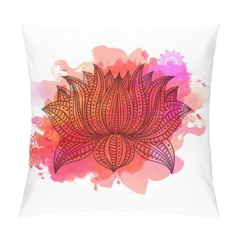 Personality  Beautiful Boho Style Lotus Flower. Pillow Covers