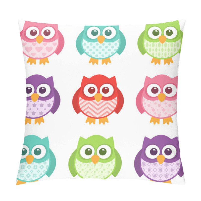 Personality  Cute Simple Cartoon Patterned Owls Pillow Covers