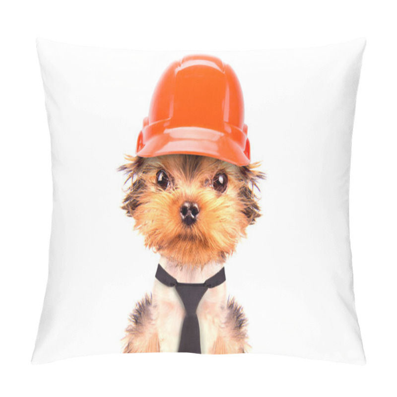 Personality  Dog  Dressed As Builder Pillow Covers