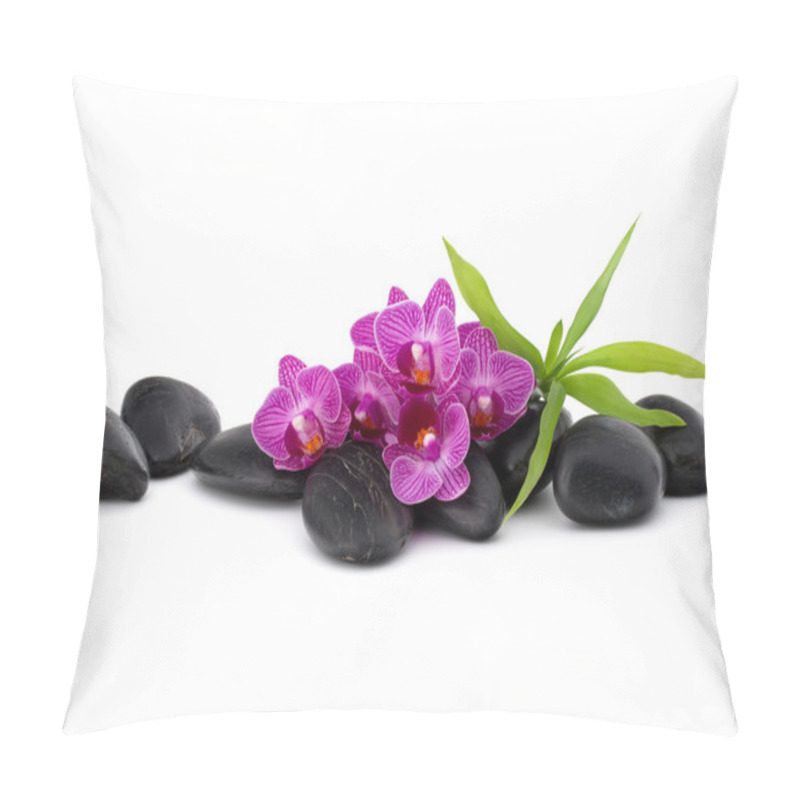 Personality  Zen Pebbles And Orchid Flowers Pillow Covers