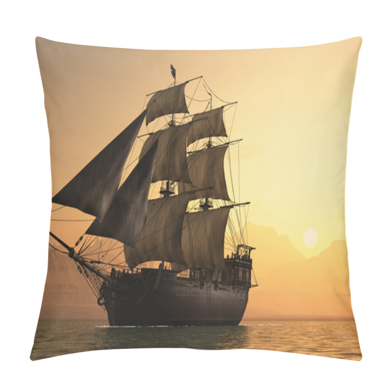 Personality  Sailboat In The Sea. Pillow Covers