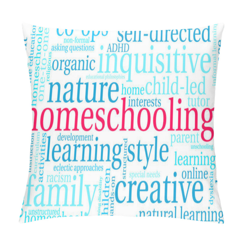 Personality  Homeschooling Word Cloud  Pillow Covers