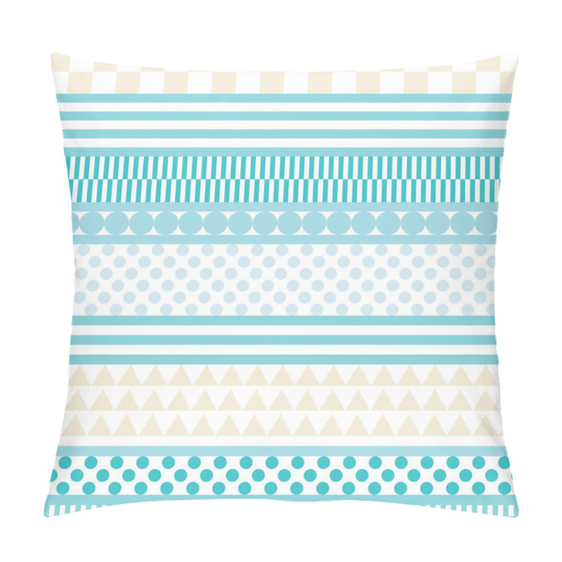 Personality  Seamless Decorative Vector Background With Geometric Shapes Pillow Covers