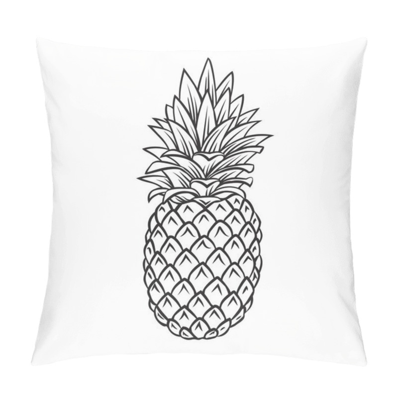 Personality  Pineapple Tropical Fruit Outline Icon Pillow Covers