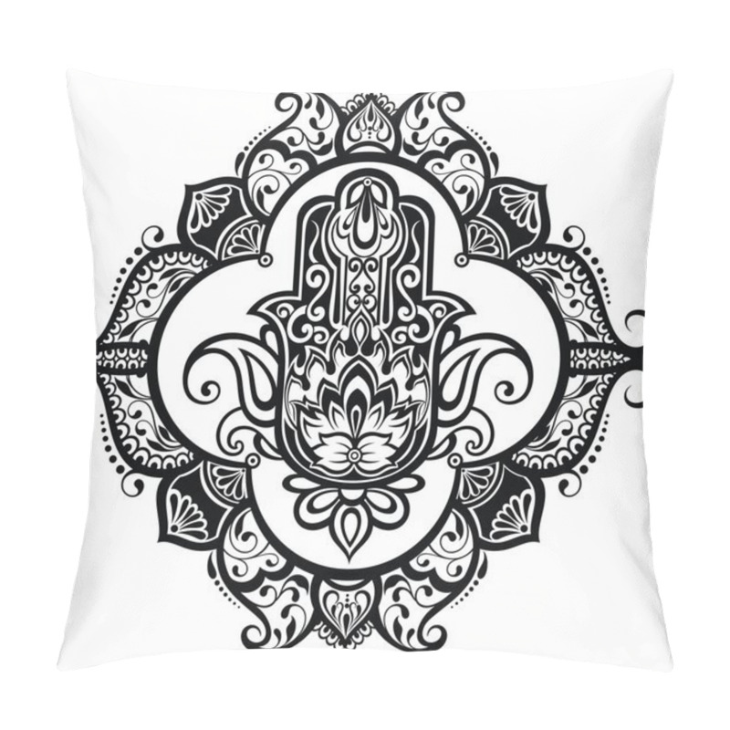 Personality  Vector Indian Hand Drawn Hamsa Pillow Covers