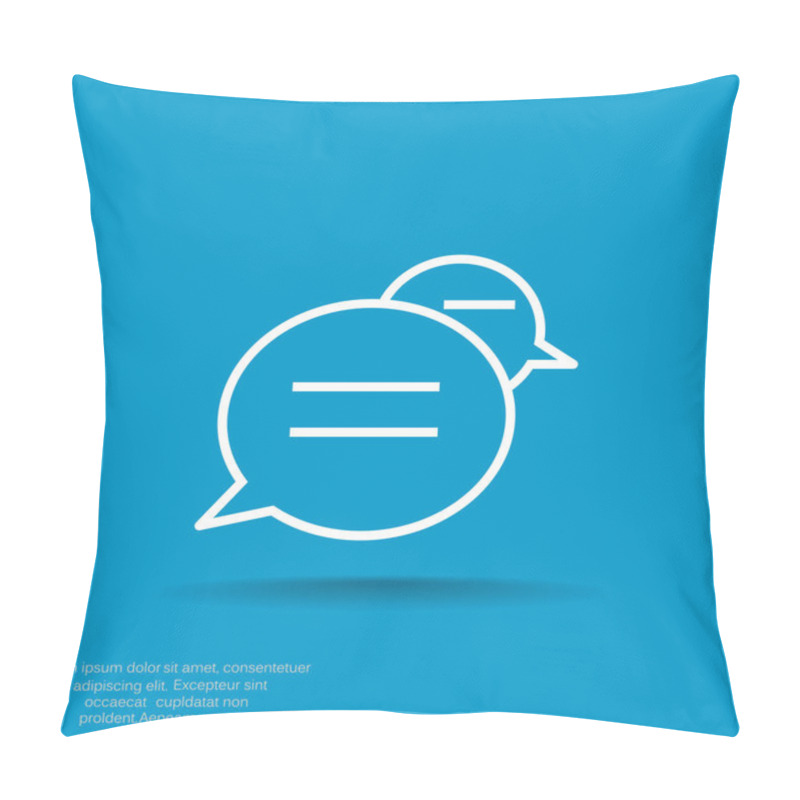 Personality  Dialogue Bubbles Web Icon Pillow Covers