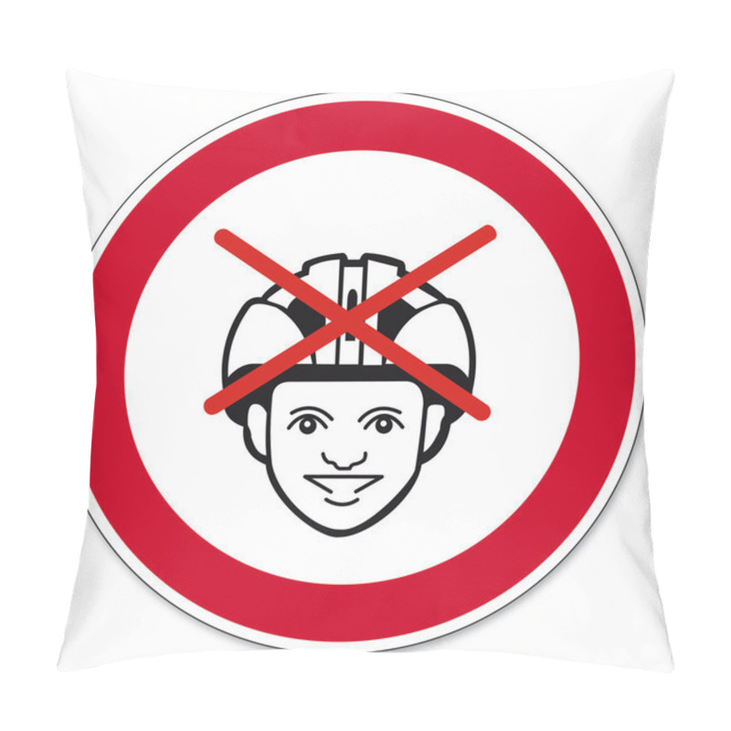 Personality  Prohibition Signs BGV Icon Pictogram Helmet Ban Bike Pillow Covers