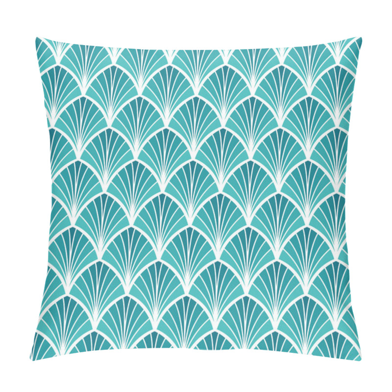 Personality  Abstract Blue Seamless Art Deco Pattern. Stylish Antique Background. Pillow Covers