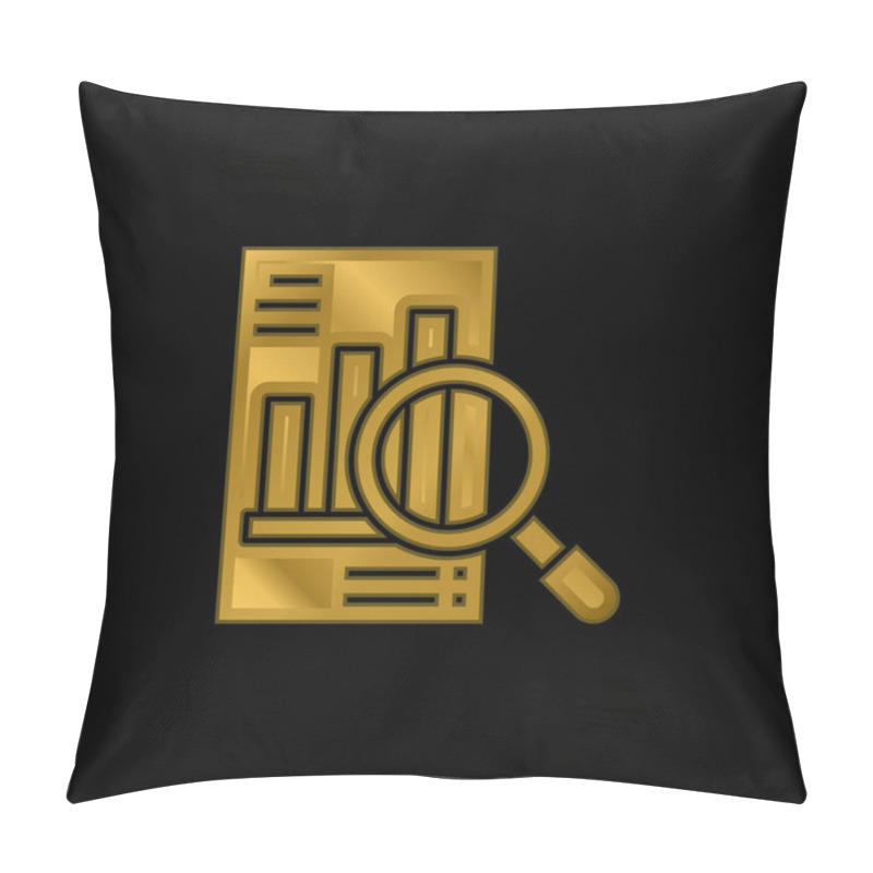 Personality  Analysis Gold Plated Metalic Icon Or Logo Vector Pillow Covers