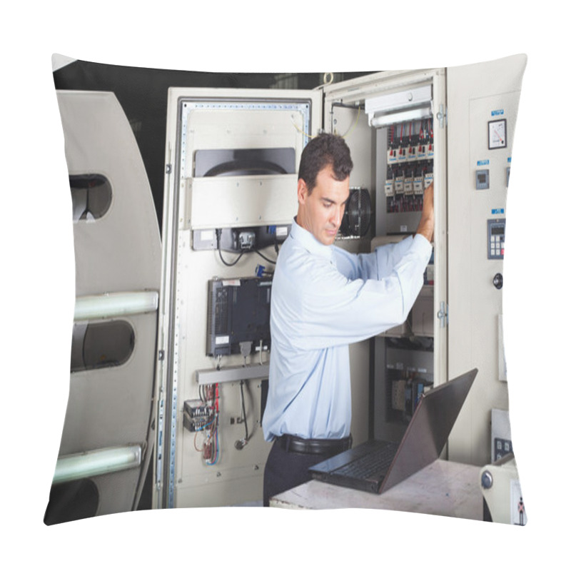 Personality  Technician Repairing Computerized Machine Pillow Covers