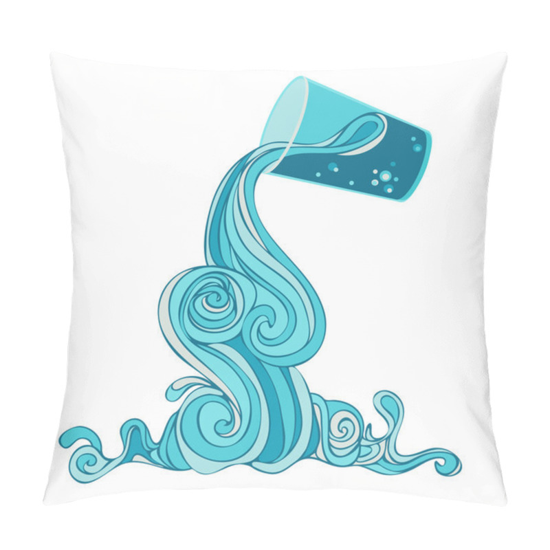 Personality  Vector Water Splash From Glass Pillow Covers