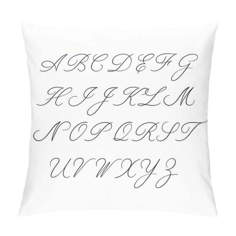 Personality  Calligraphy Alphabet. Decorative Handwritten Brush Font. Vector Letters. Wedding Calligraphy. ABC For Your Design Pillow Covers