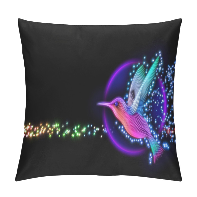 Personality  3d Render Of Colibri Bird - Hummingbird With Stars Pillow Covers