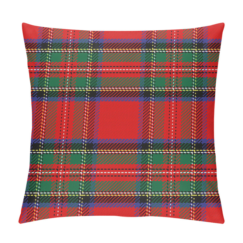 Personality  Vector Seamless Pattern Scottish Tartan Pillow Covers