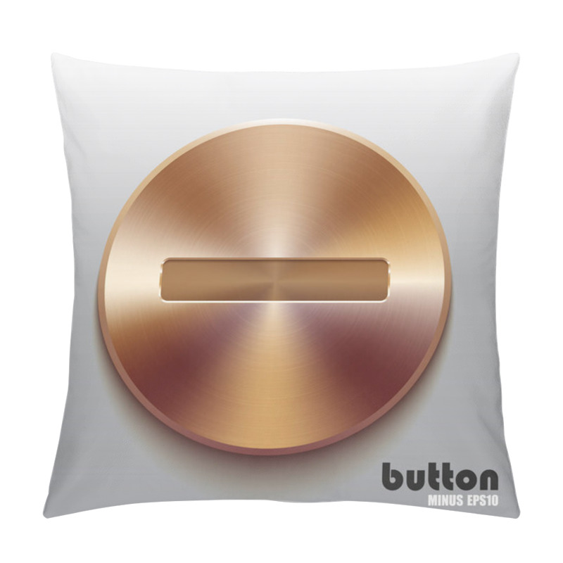 Personality  Bronze Minus Button Pillow Covers