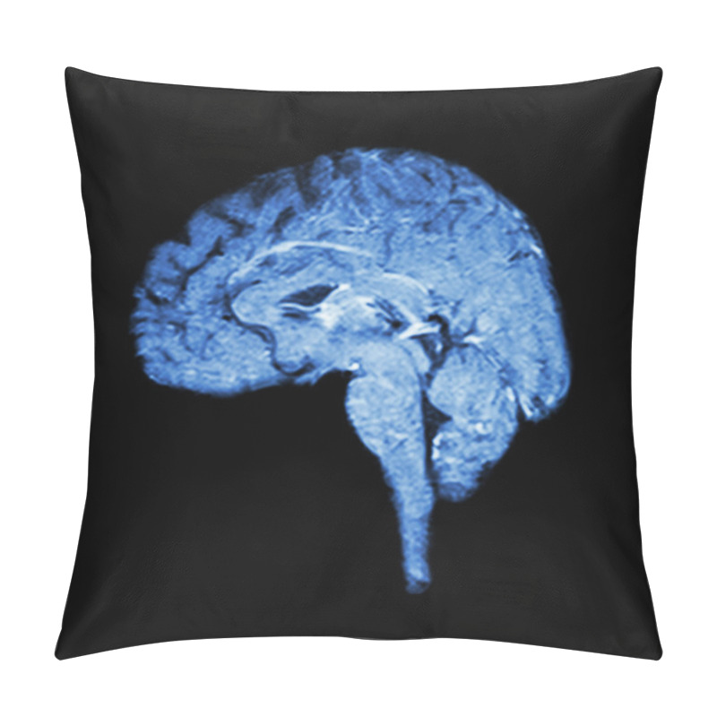 Personality  Magnetic Resonance Imaging ( MRI ) Of Brain  ( Medical , Science And Healthcare Concept ) Pillow Covers