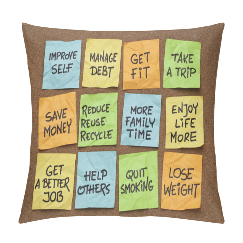 Personality  New Year Resolutions Pillow Covers