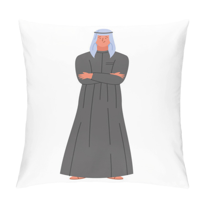 Personality  Bedouin Man Standing Isolated Design Pillow Covers