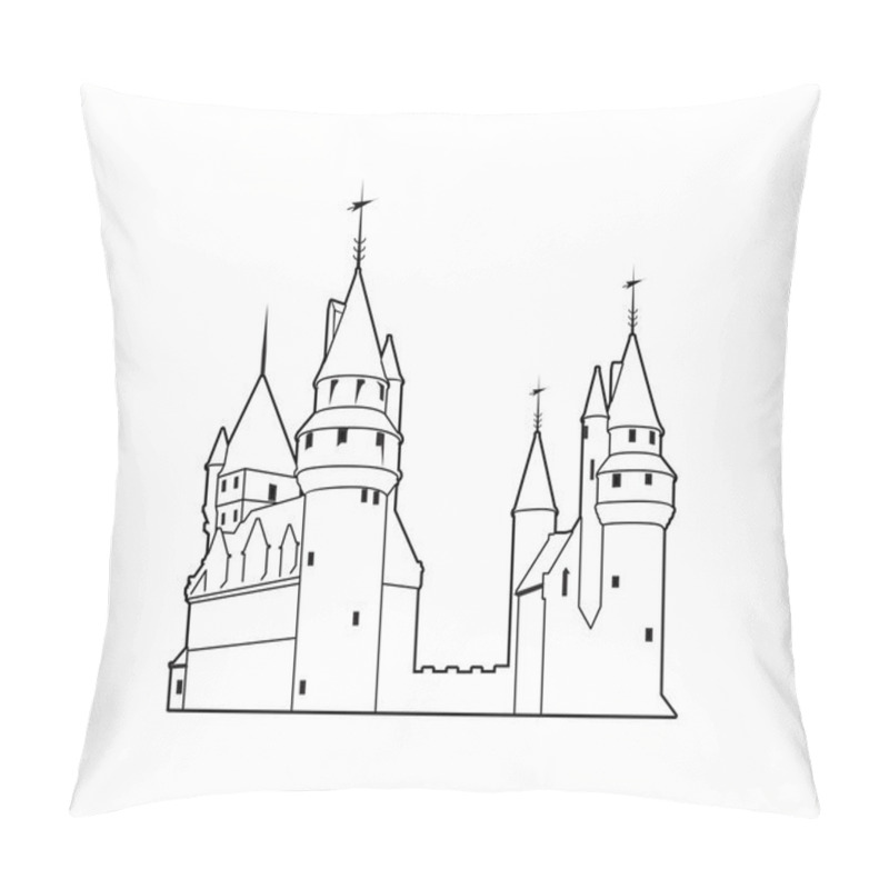 Personality  Old Castle Silhouette Pillow Covers