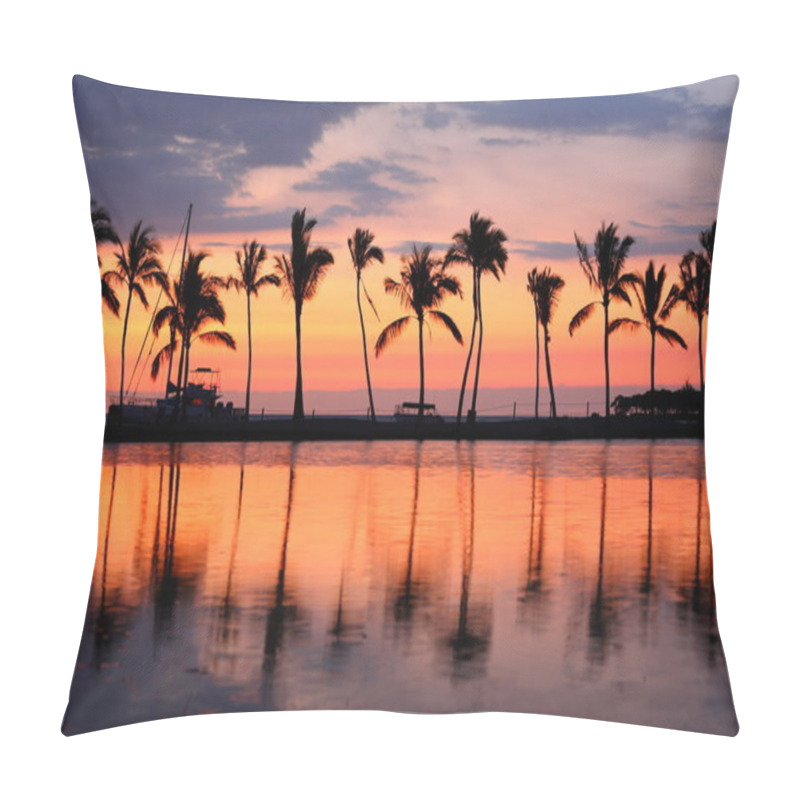 Personality  Paradise Beach Sunset Tropical Palm Trees Pillow Covers