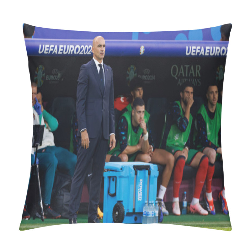 Personality  Roberto Martinez  Seen During UEFA Euro 2024 Game Between National Teams Of Portugal And France At Volksparkstadium, Hamburg, Germany (Maciej Rogowski) Pillow Covers