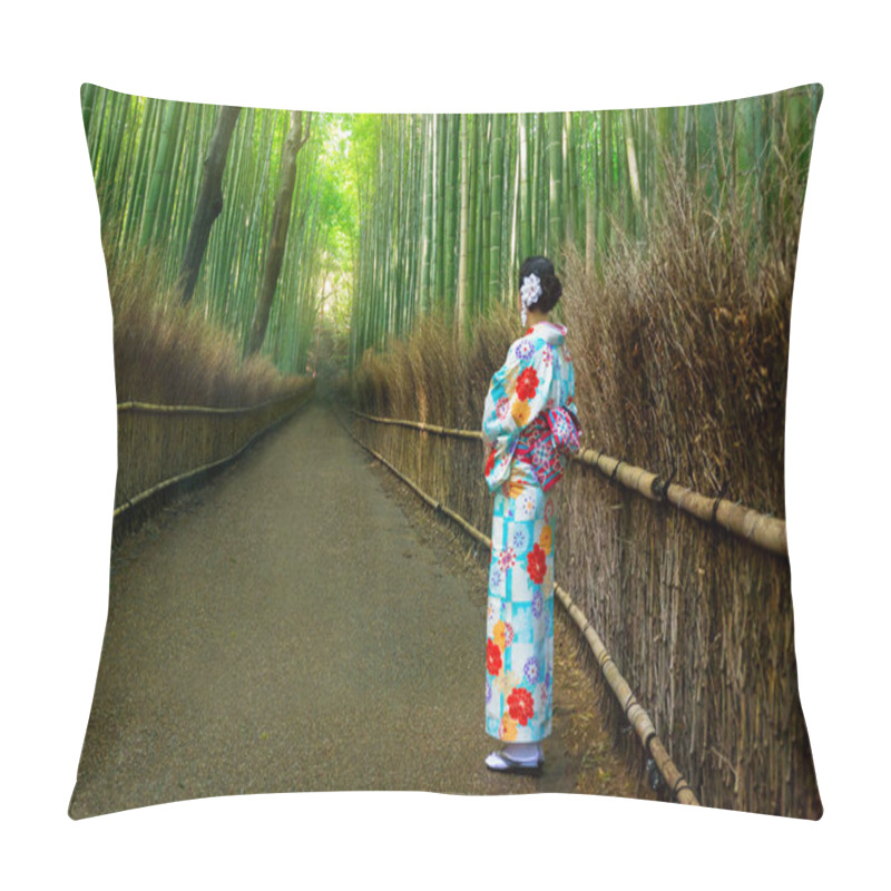 Personality  Bamboo Forest Of Arashiyama Near Kyoto Pillow Covers