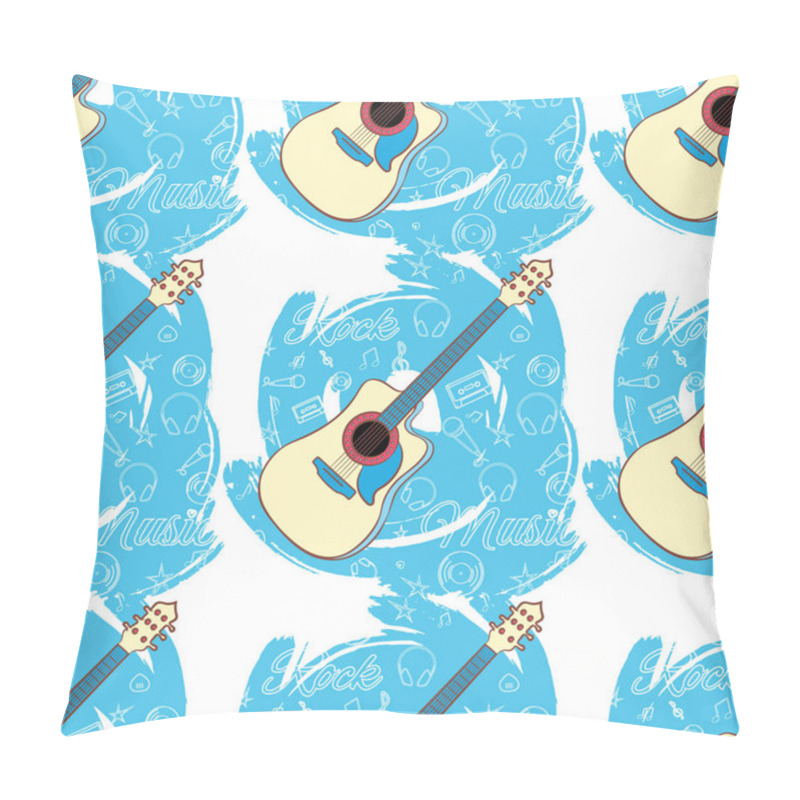 Personality  Pattern Seamless Guitar-05 Pillow Covers