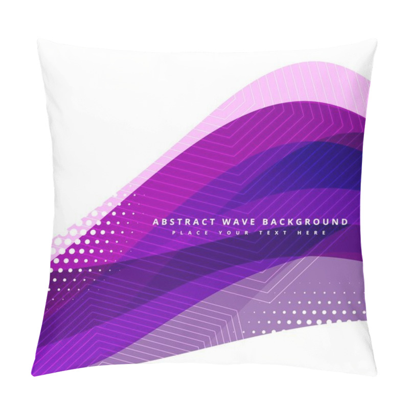 Personality  Purple Wavy Background Design Pillow Covers