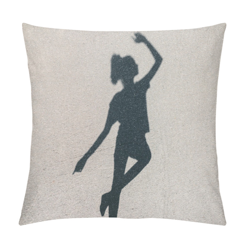 Personality  Photo Of Shadow Of Woman Dancing At Street Pillow Covers