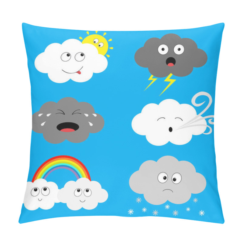 Personality  Cloud Emoji Icon Set  Pillow Covers