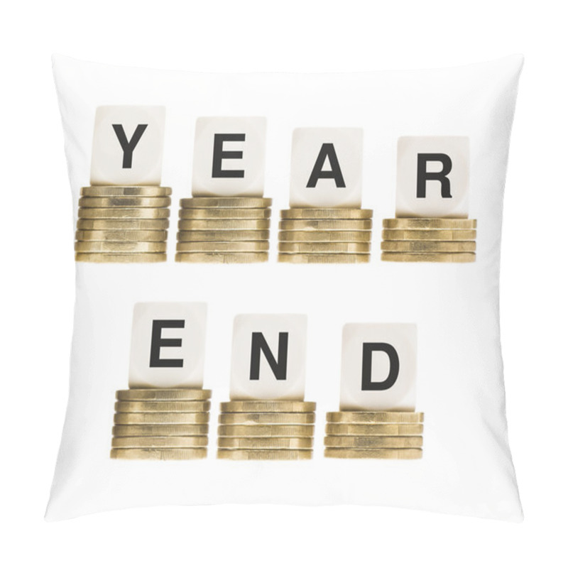 Personality  Financial Fiscal Tax Year End On Gold Coins Pillow Covers