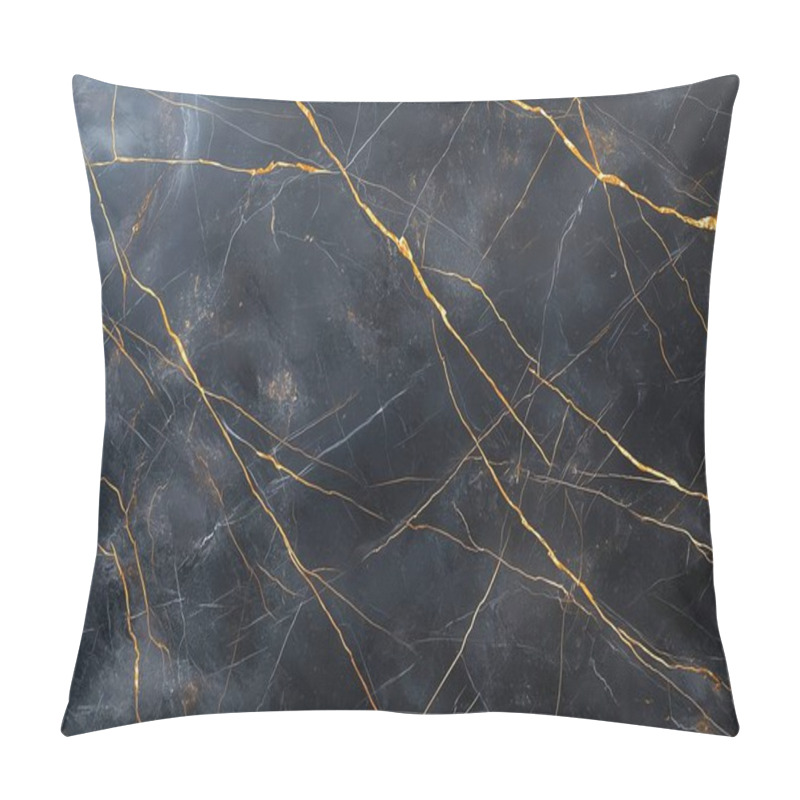 Personality  Elegant Black Marble Texture With Golden Veins, Perfect For Backgrounds Or Design Elements, Offering A Luxurious And Sophisticated Look. Pillow Covers