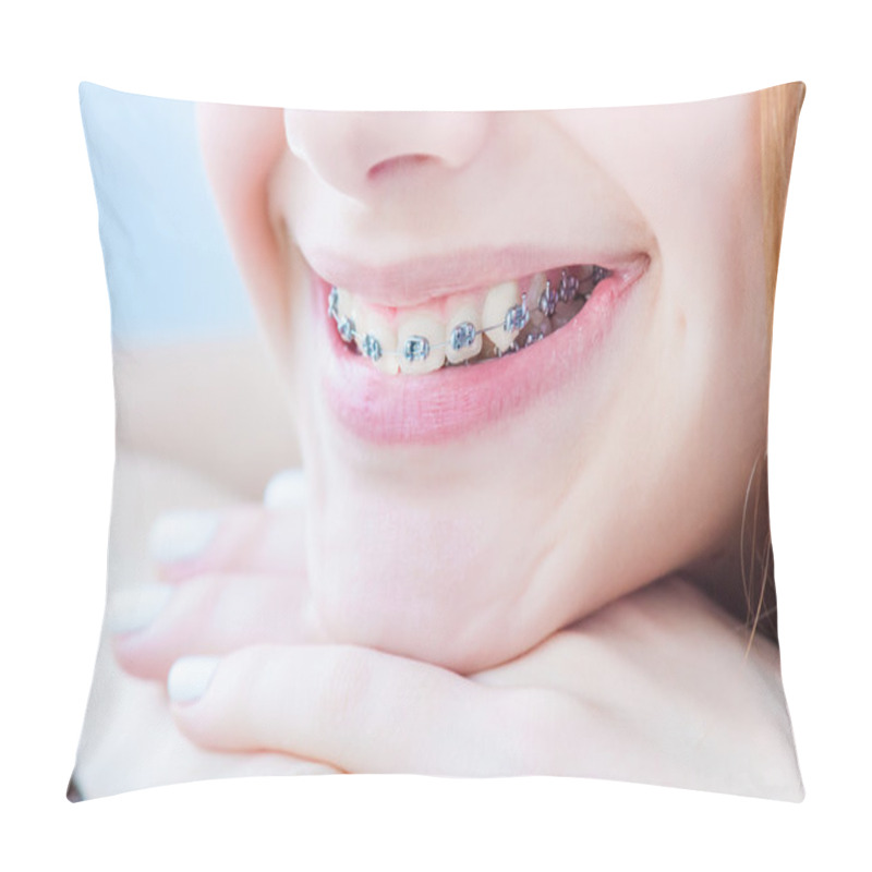 Personality  Teeth With Braces. Pillow Covers