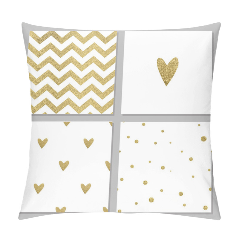 Personality  Cards With Gold сonfetti Glitter Pillow Covers