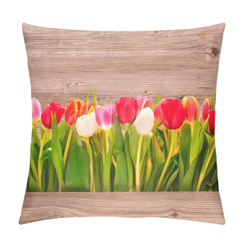 Personality  Spring Flower On Wooden Background Pillow Covers